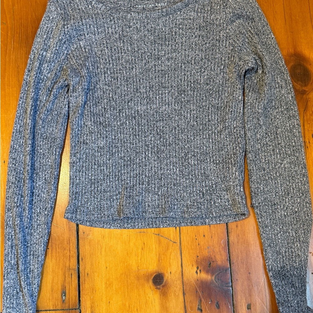 Grey cropped sweater